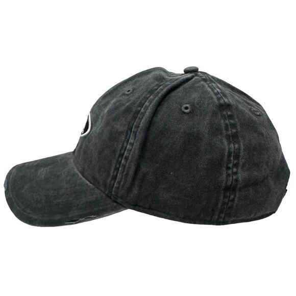 Von Dutch Strapback Hat Charcoal Washed Distressed Rips - Picture 3 of 7